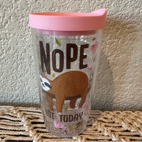 Tervis Sloth Nope Not Today Double Walled Insulated Travel Tumbler Cup 16 oz - Picture 3 of 11